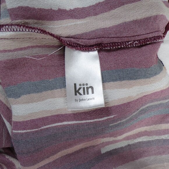 KIN by John Lewis Tunic Dress Abstract Striped Oversized Lagenlook Pockets #328 - Picture 7 of 8
